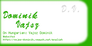 dominik vajsz business card